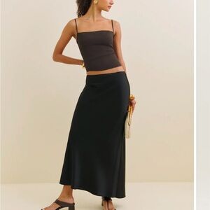 Reformation Petites Layla Satin Skirt 2P